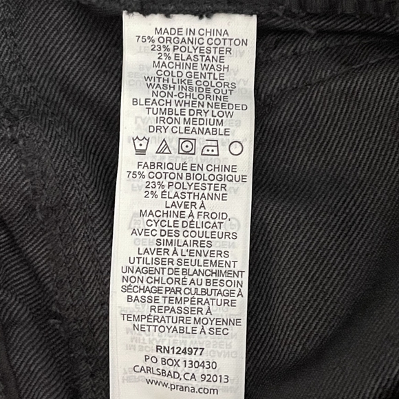 NWT prAna Oday Jean Regular Inseam in Black Out 6 High Rise Skinny #7418 - Picture 13 of 16